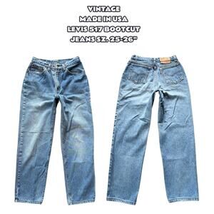 VINTAGE LEVIS 517 MADE IN USA BOOTCUT JEANS SZ. 25-26"